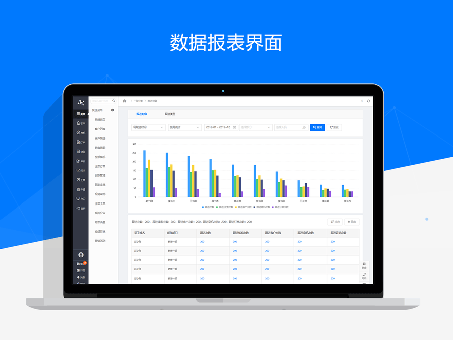 Axure RP客户关系管理系统中台原型模板源码文件